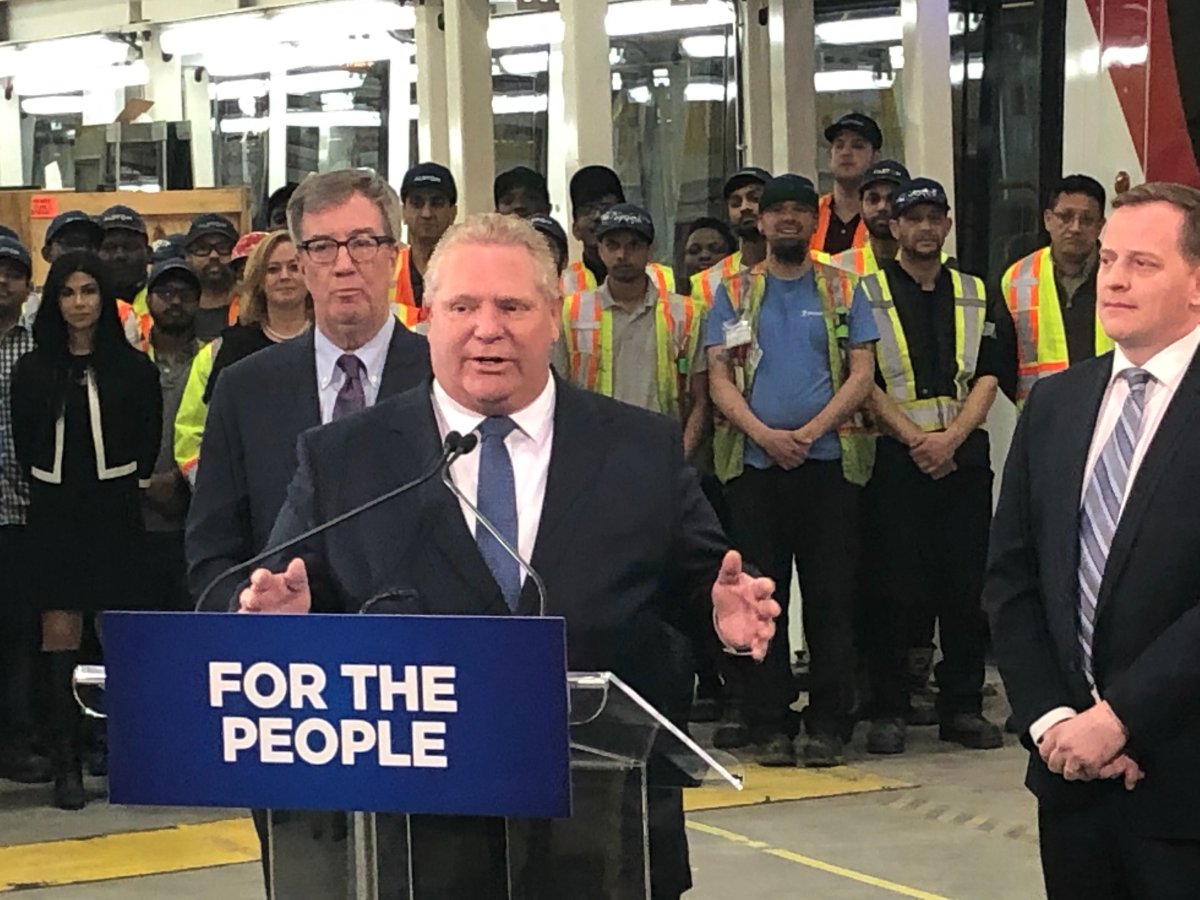 Premier Doug Ford along with Ottawa mayor Jim Watson and minister of transportation Jeff Yurek announced Friday the province will provide $1.2 billion in funding for LRT phase 2.
