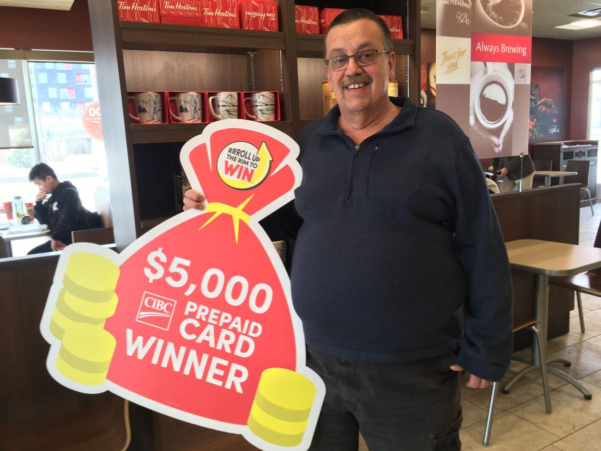 Gilbert Gautron at the Tim Horton's on Killarney Avenue.