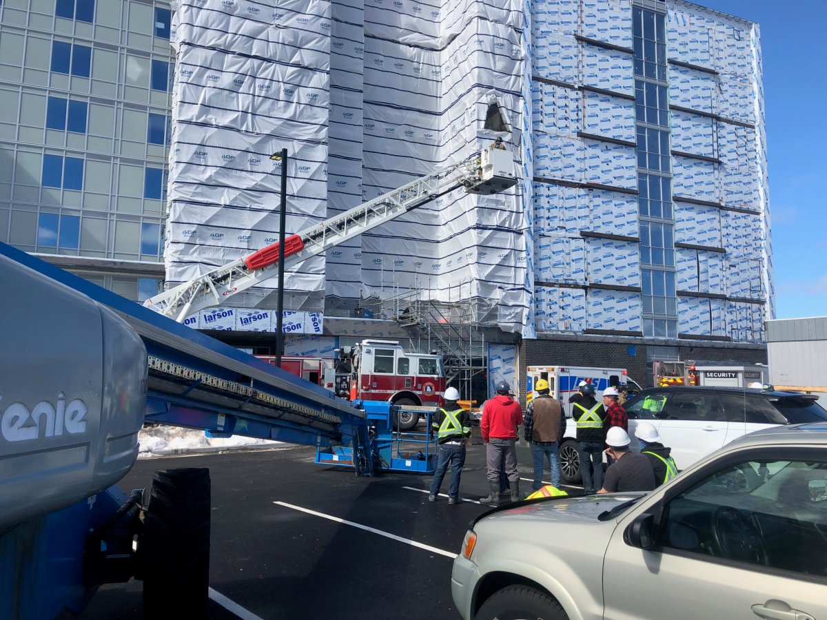 Firefighters were on scene at the construction site of the Courtyard by Marriott in Dartmouth Crossing.