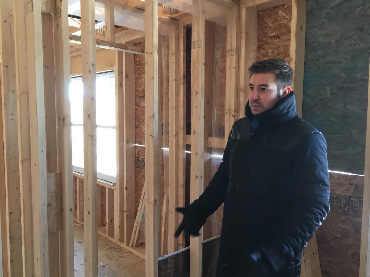 Floran Lambie of Lambie Construction says that new homes use lighter-weight building material.