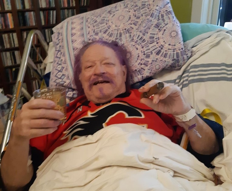 Dan Laramie, 68, drank whiskey and smoked cigars before he underwent a medical procedure to end his life on Mar. 2.