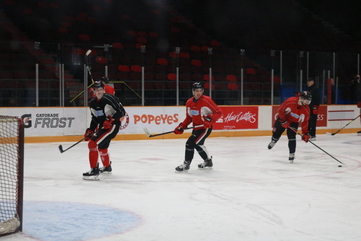 Sasha Chmelevski and the Ottawa 67's get in a practice ahead of the OHL playoffs.