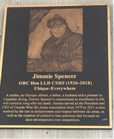 Plaque dedicated to Jimmie Spencer.