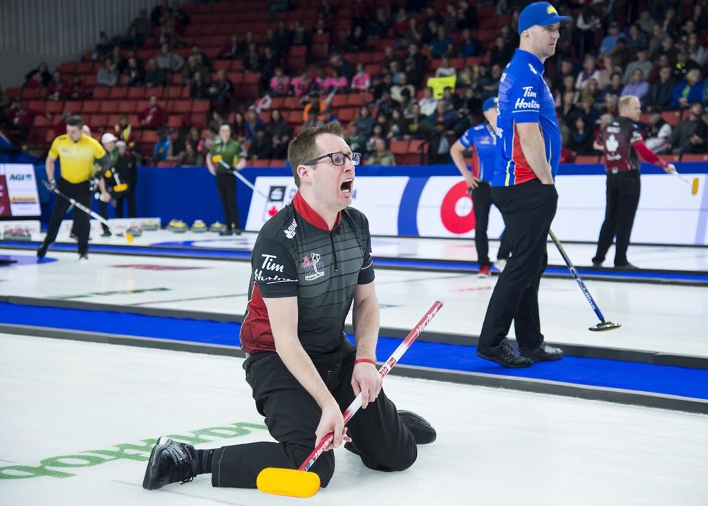 Team Northern Ontario skip Brad Jacobs. THE CANADIAN PRESS/Jonathan Hayward