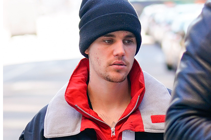 Justin Bieber is seen on Feb. 16, 2019, in New York City.