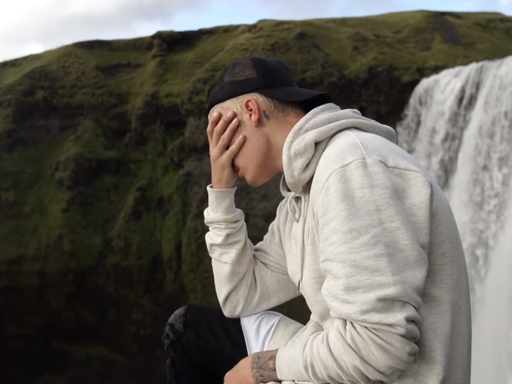 Justin Bieber in the 2015 music video for 'I'll Show You' — filmed at the Fjadrargljufur canyon in Iceland.