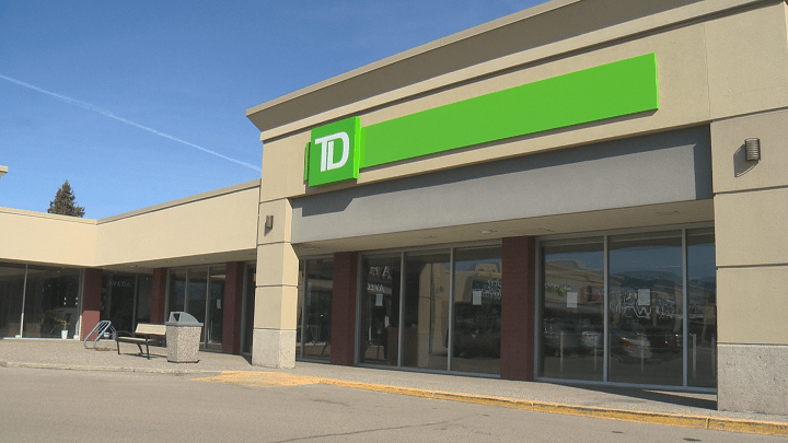 A TD Canada Trust branch along Harvey Avenue in Kelowna was robbed shortly after 8 a.m. on Saturday.