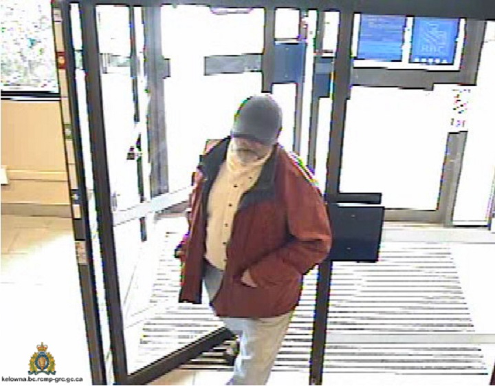 Kelowna RCMP have released a photo of a suspect following this morning’s bank robbery along Pandosy Street.