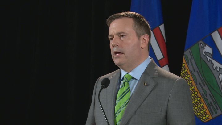 UCP Leader Jason Kenney speaks to reporters on March 28, 2019.