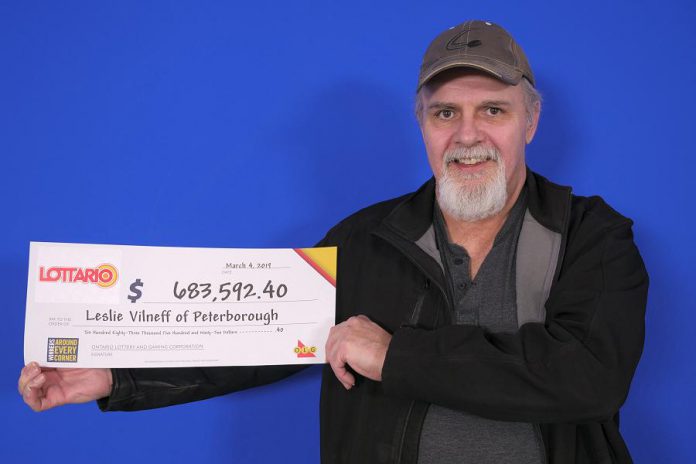 Leslie Vilneff, 63, won the jackpot on Saturday.