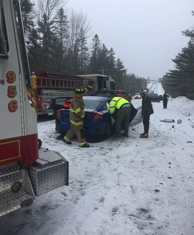 Several emergency crews responded to the scene. Jessica Lake-Crossley, 25, of Hants County is being treated for serious injuries.