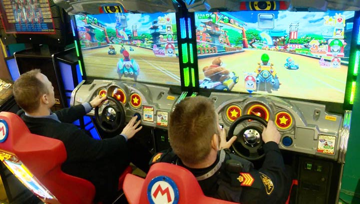 SGI and the Saskatoon Police Service kicked off the April traffic safety spotlight on speeding with some friendly competition at an arcade.