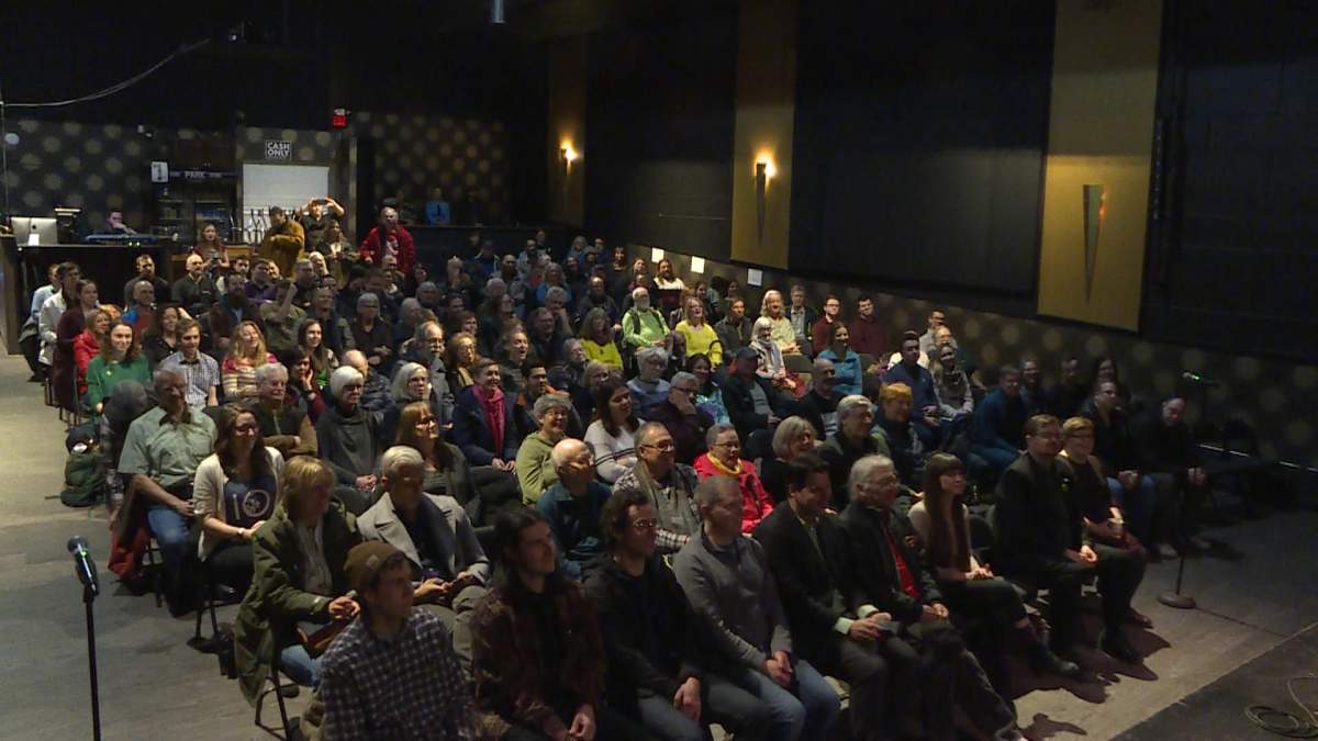 The crowd at the Park Theater on Saturday afternoon.