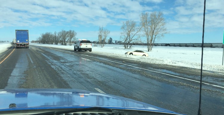 Even after highways re-opened Friday, driving conditions were anything but ideal.