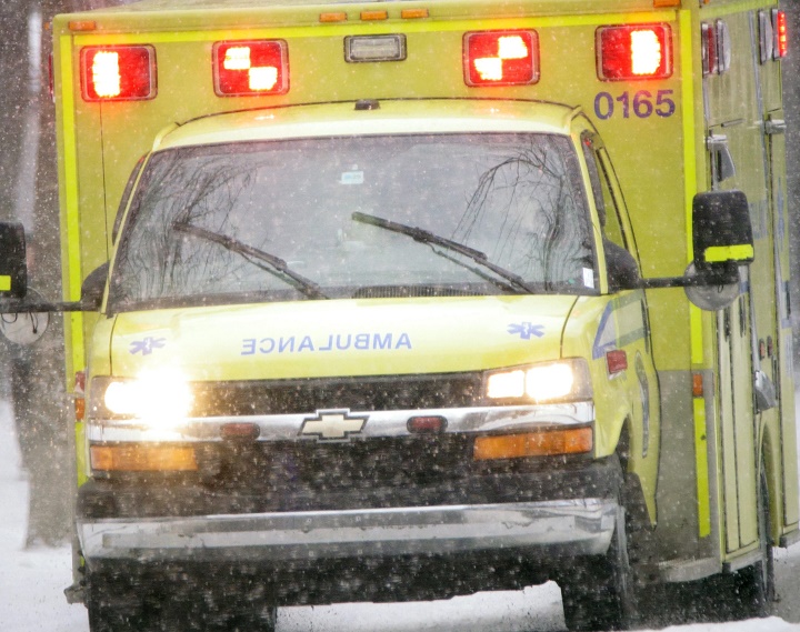 A file photo of an Urgences Santé ambulance in Montreal.