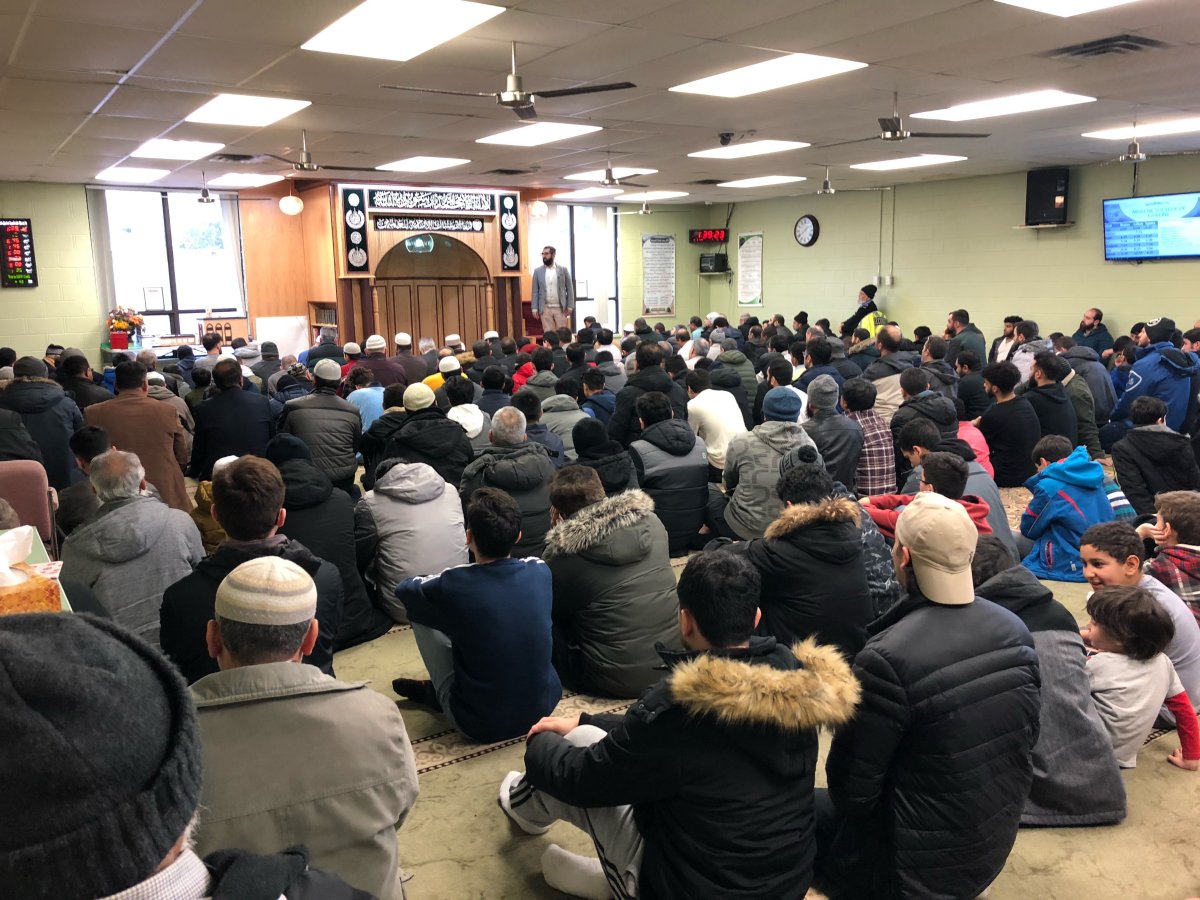 Hundreds gathered at the Muslim Society of Guelph's mosque on Water Street following the attacks in New Zealand.