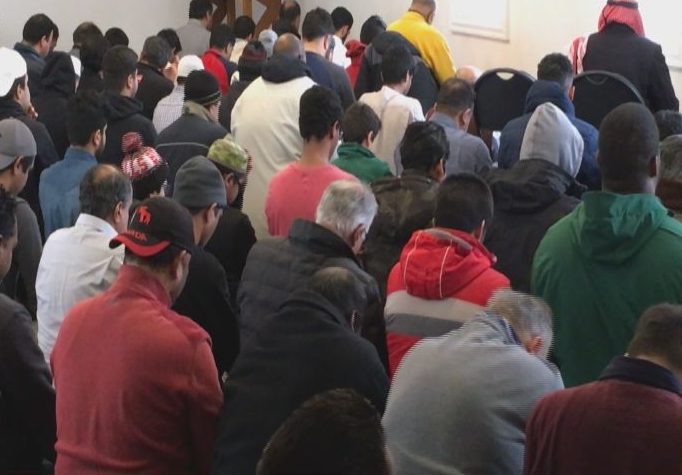 Dozens gathered for the Jumu’ah at the Masjid Al-Salaam Mosque in Peterborough on Friday.