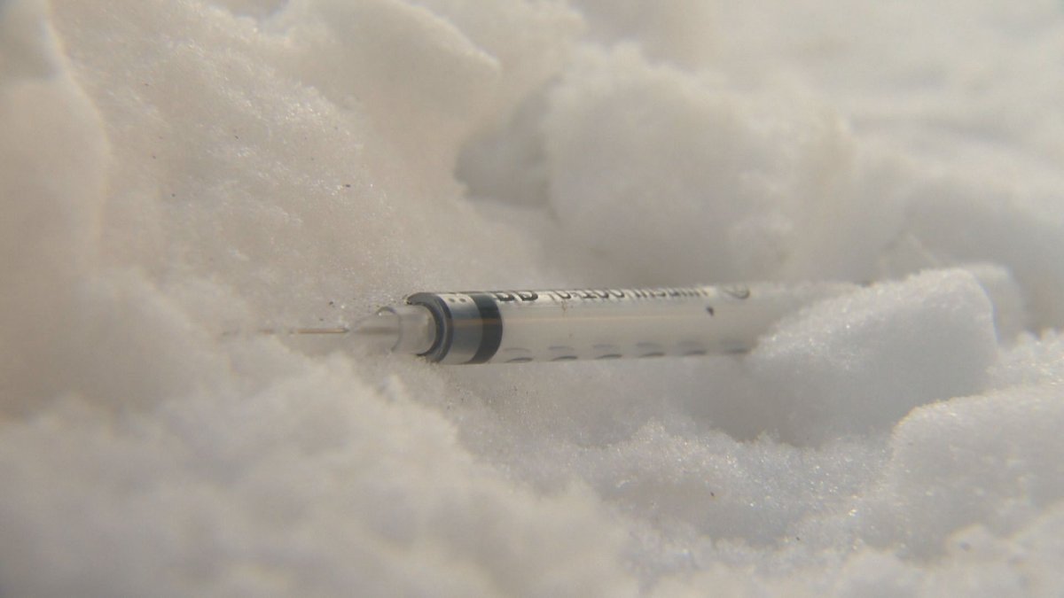 Needle found laying in the snow.