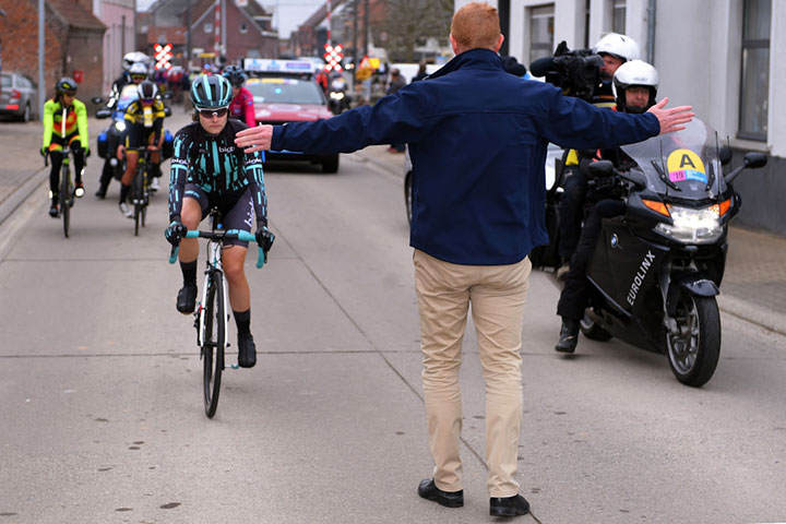 Nicole Hanselmann pictured during the 13th Omloop Het Nieuwsblad on March 02, 2019 in Ninove, Belgium. 