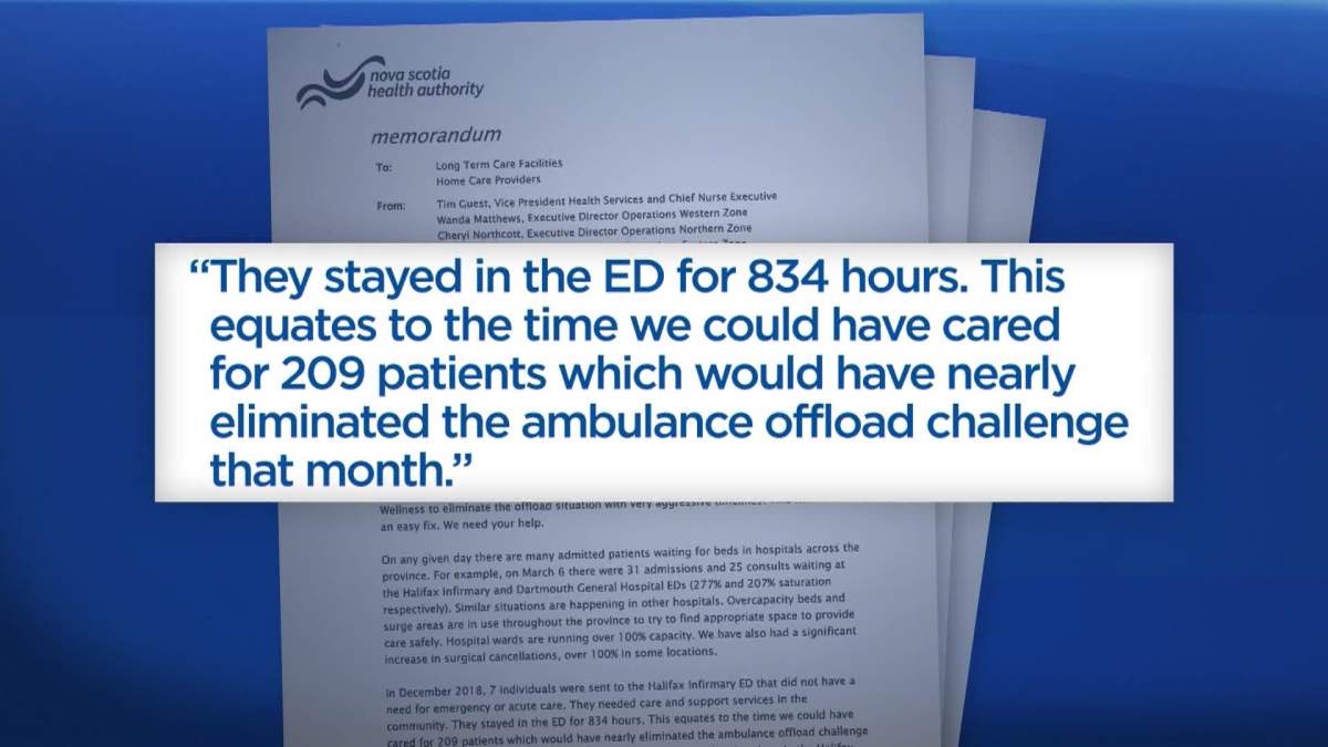 An excerpt from the Nova Scotia Health Authority memo that was circulated to nursing homes.