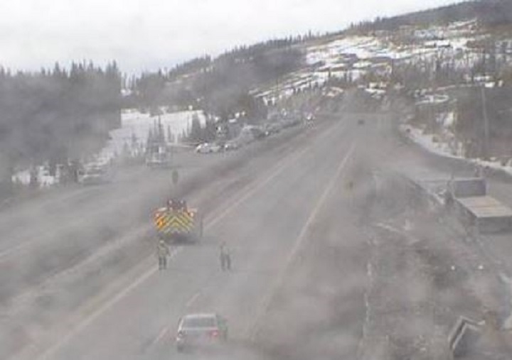 A view of traffic conditions at the Elkhart section of the Okanagan Connector on Friday afternoon.