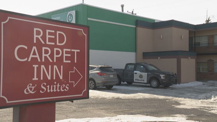 Police were called to the Red Carpet Inn in Calgary on Friday, March 15, 2019, for reports of a suspicious death. 