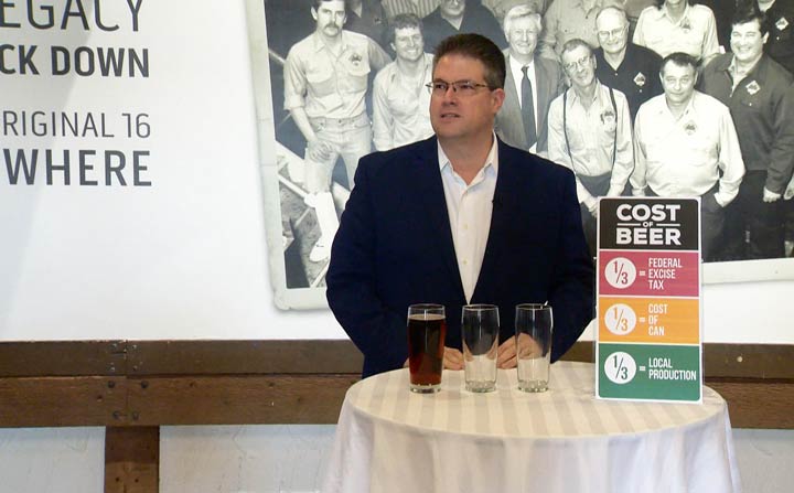 Great Western Brewing Company CEO Michael Brennan said the federal excise tax accounts for one-third of the cost of a typical can of beer.