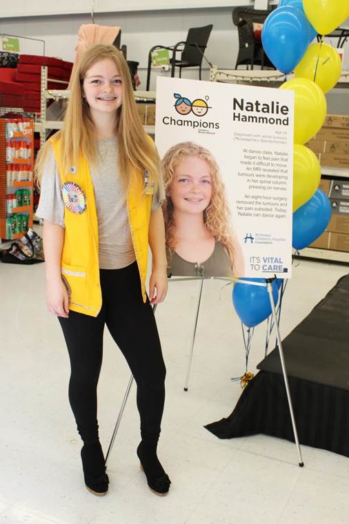 Natalie Hammond of Burford has been being named the 2019 Children's Miracle Network Champion by McMaster Children's Hospital.