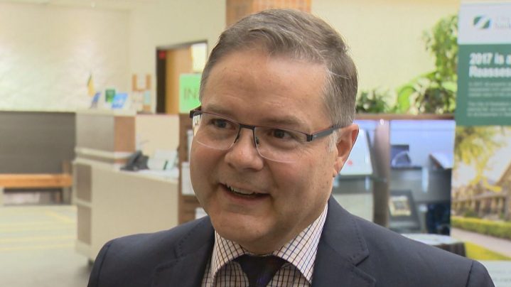 Scott Verity speaks to media at city hall in January 2017.