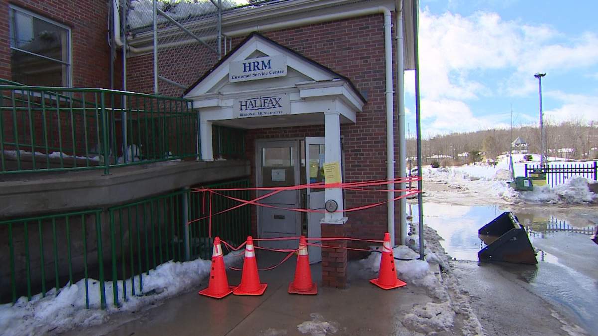 The Halifax Regional Municipality's customer service centre in Sackville, N.S., is closed for the week of March 11, 2019, due to flood damage. 