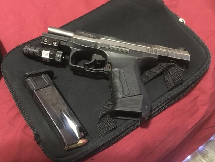 File photo of a handgun seized by Edmonton police in February 2019.