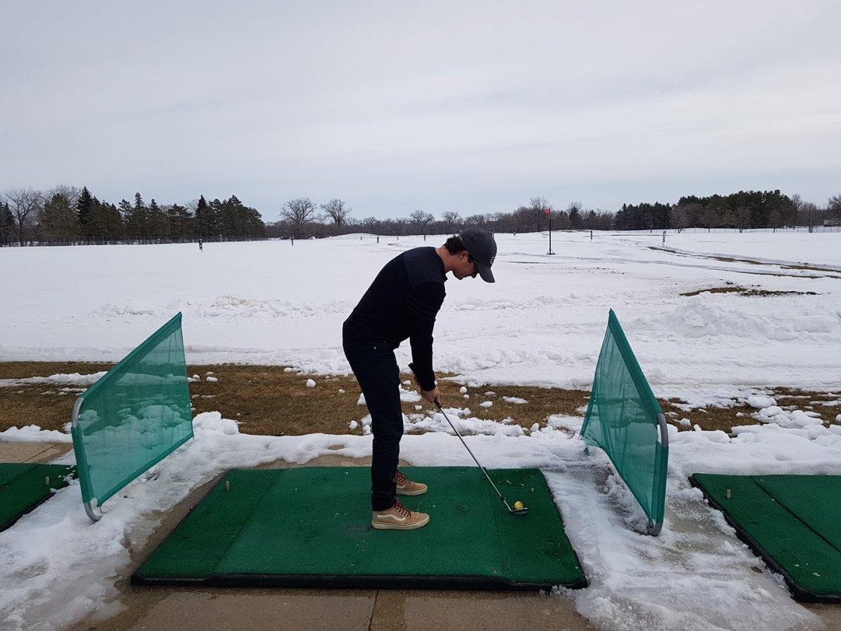 A little snow on the ground isn't stopping Shooters driving range from opening. 