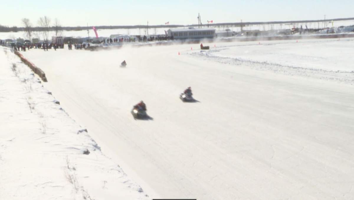 A wide view of the track in Beausejour, Man. on Saturday.