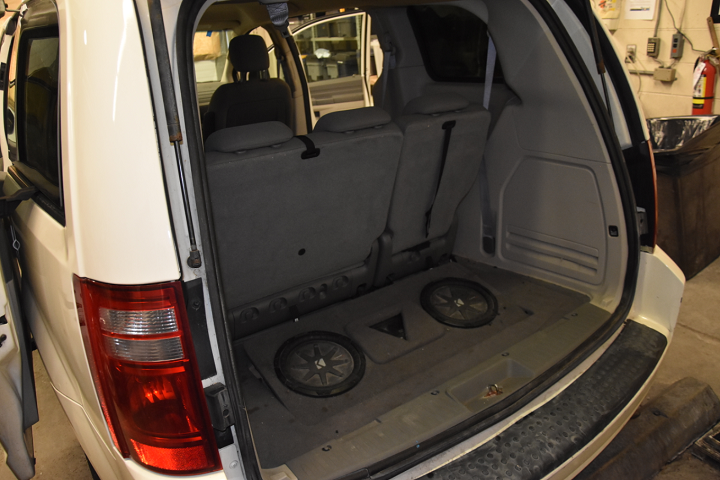 A vehicle seized in the investigation used to conceal illicit materials.