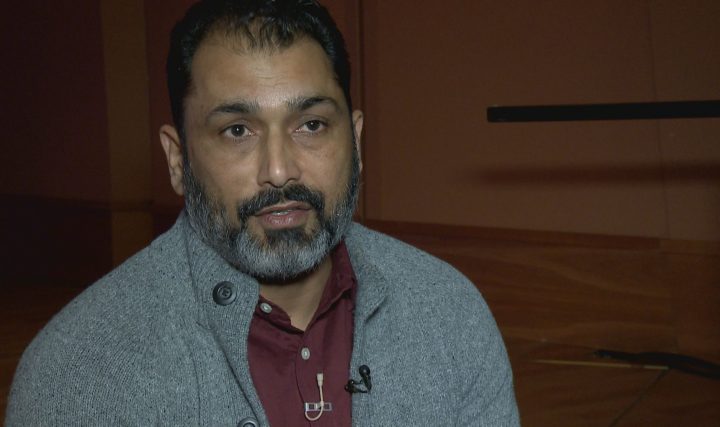 Serve2Unite​ cofounder Pardeep Singh Kaleka spoke at Mount Royal University in Calgary on Tuesday.