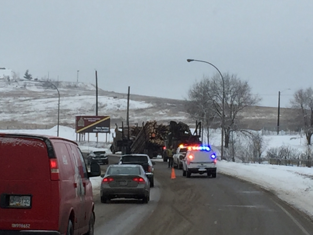An incident on Highway 97 in Vernon blocked the southbound lane Friday morning.