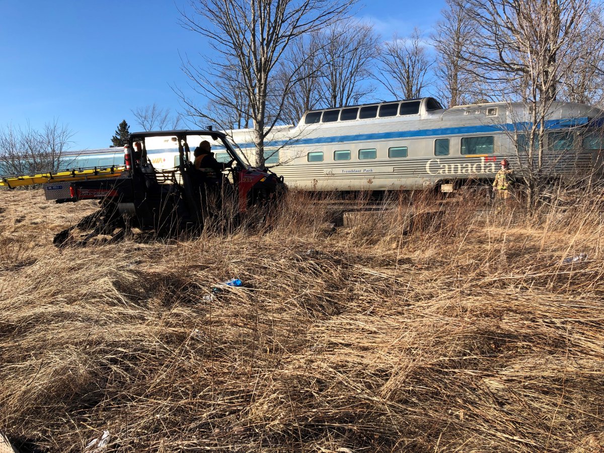 A VIA Rail train struck debris and came to a halt near Debert, N.S. around 5 p.m. on March 20, 2019. None of the 77 passengers or 12 crew members were injured.