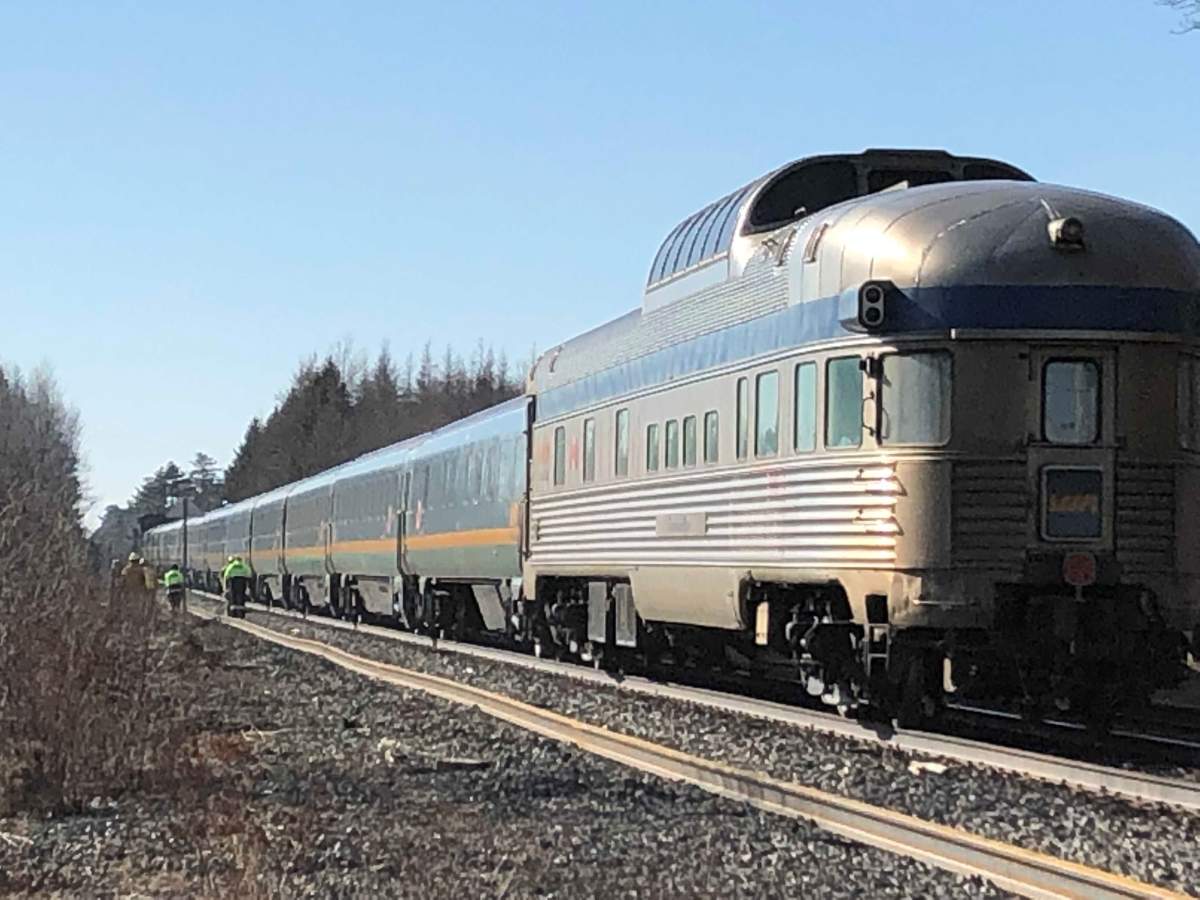 A VIA Rail train travelling from Halifax to Montreal was forced to stop near Debert, N.S. on March 20, 2019 after striking debris on the Springhill Sub.