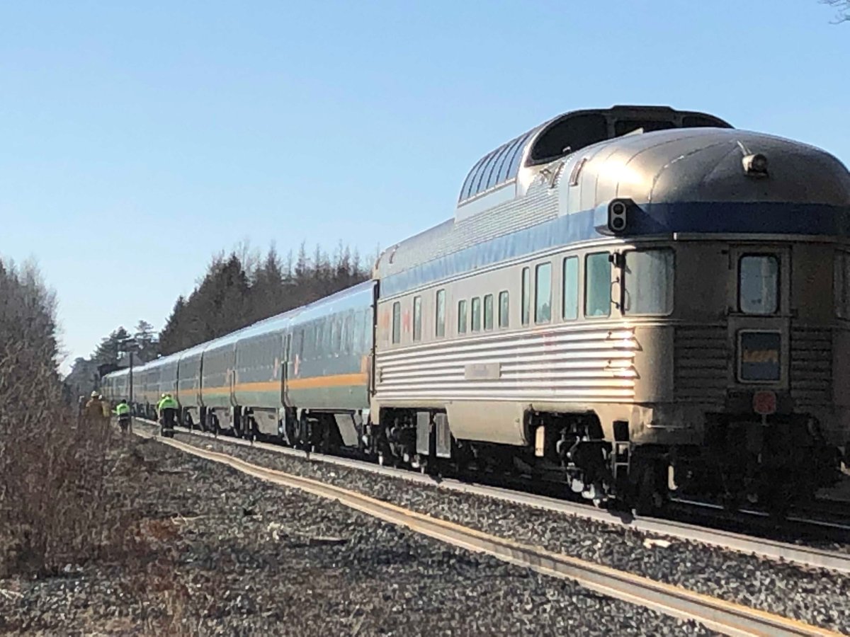 No injuries after passenger train hits debris on tracks in Debert, N.S ...