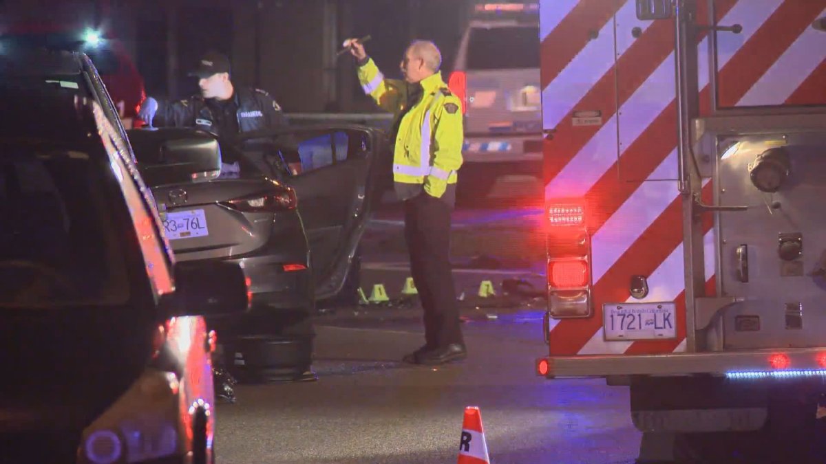 An early morning Maple Ridge collision has left one man dead and three people in hospital. 