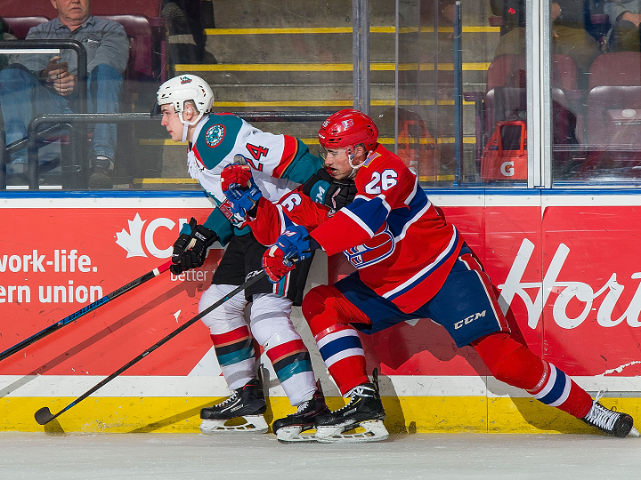 The Kelowna Rockets will host the Spokane Chiefs in WHL action at Prospera Place on Wednesday, March 13, 2019. Kelowna is in a playoff race with Kamloops for third place in the B.C. Division.
