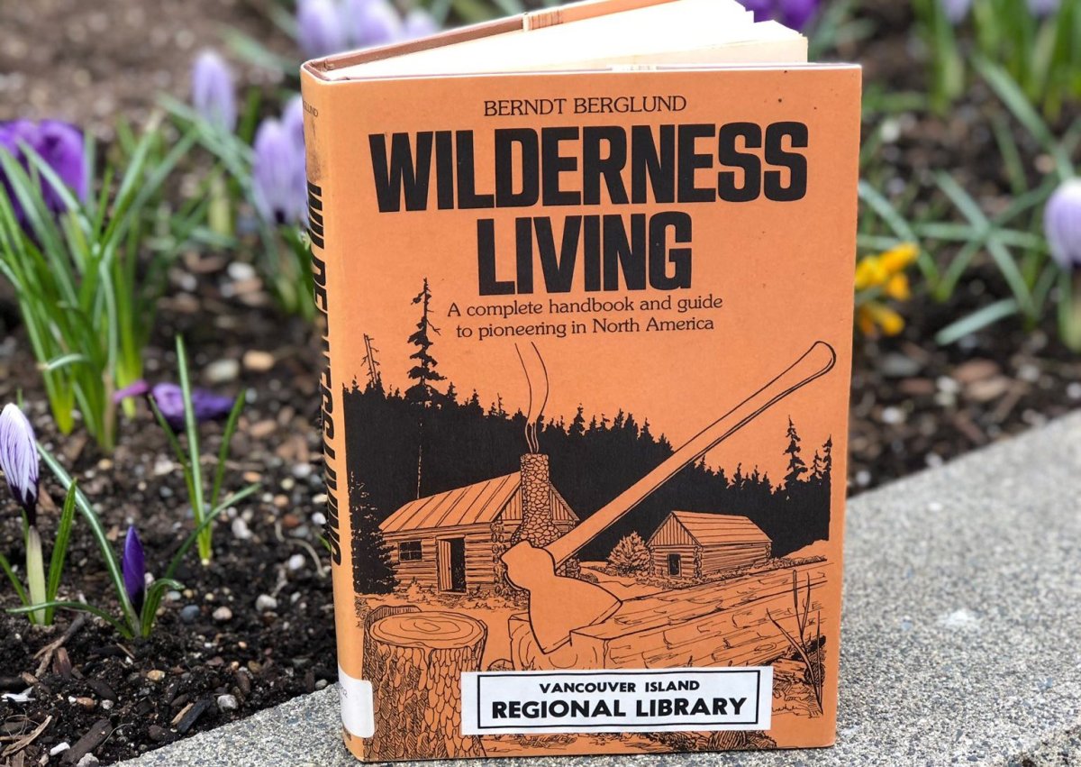 The copy of "Wilderness Living" that was returned to the Vancouver Island Regional Library Monday, 42 years after it was checked out.