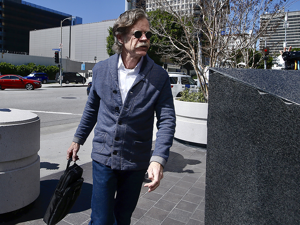William H. Macy arrives at the federal courthouse in Los Angeles, on Tuesday, March 12, 2019.