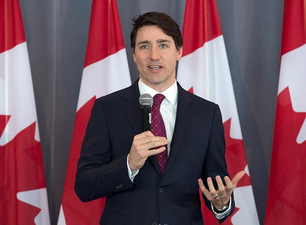 Prime Minister Justin Trudeau addresses a party fundraiser in Charlottetown on Monday, March 4, 2019.