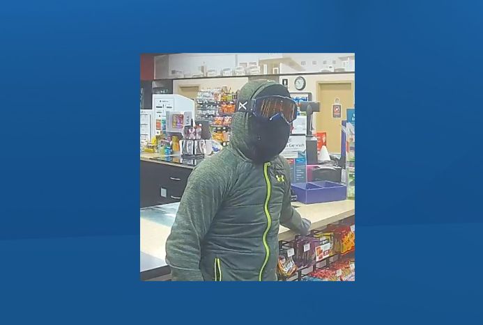 Suspect in two Lethbridge armed robberies. 