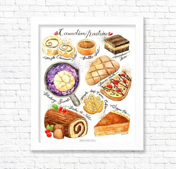 Canadian Pastries Fine Art Print, $20, available at Brika