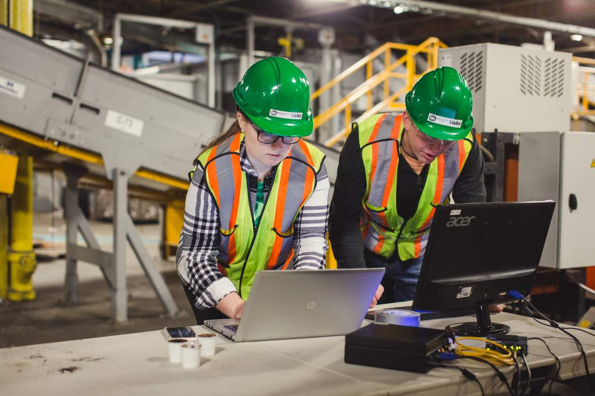 Keurig tests a new recyclable pod at Merlin Plastics in Delta, B.C., in April 2017.