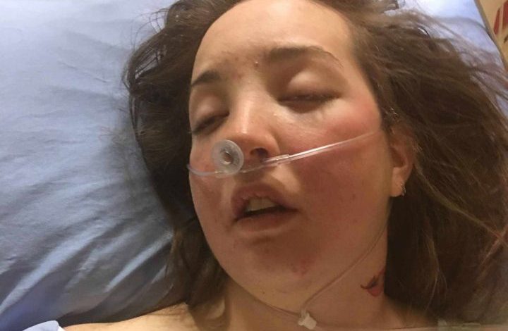 Megan Poole recovering in hospital.