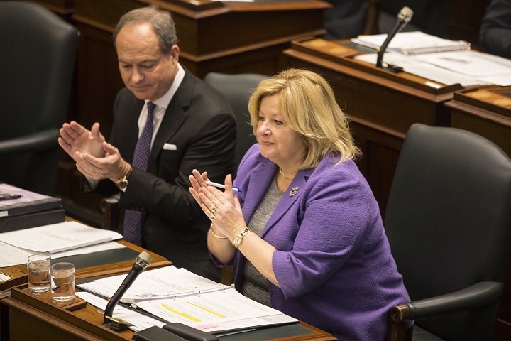 Ontario Education Minister Lisa Thompson attends Question Period in the Queen's Park Legislature in Toronto on Tuesday, March 26, 2019.