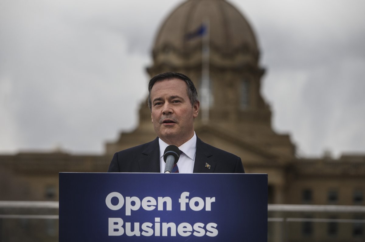 Premier-Designate Jason Kenney addresses the media the day his after his election victory in Edmonton on Wednesday April 17, 2019. 